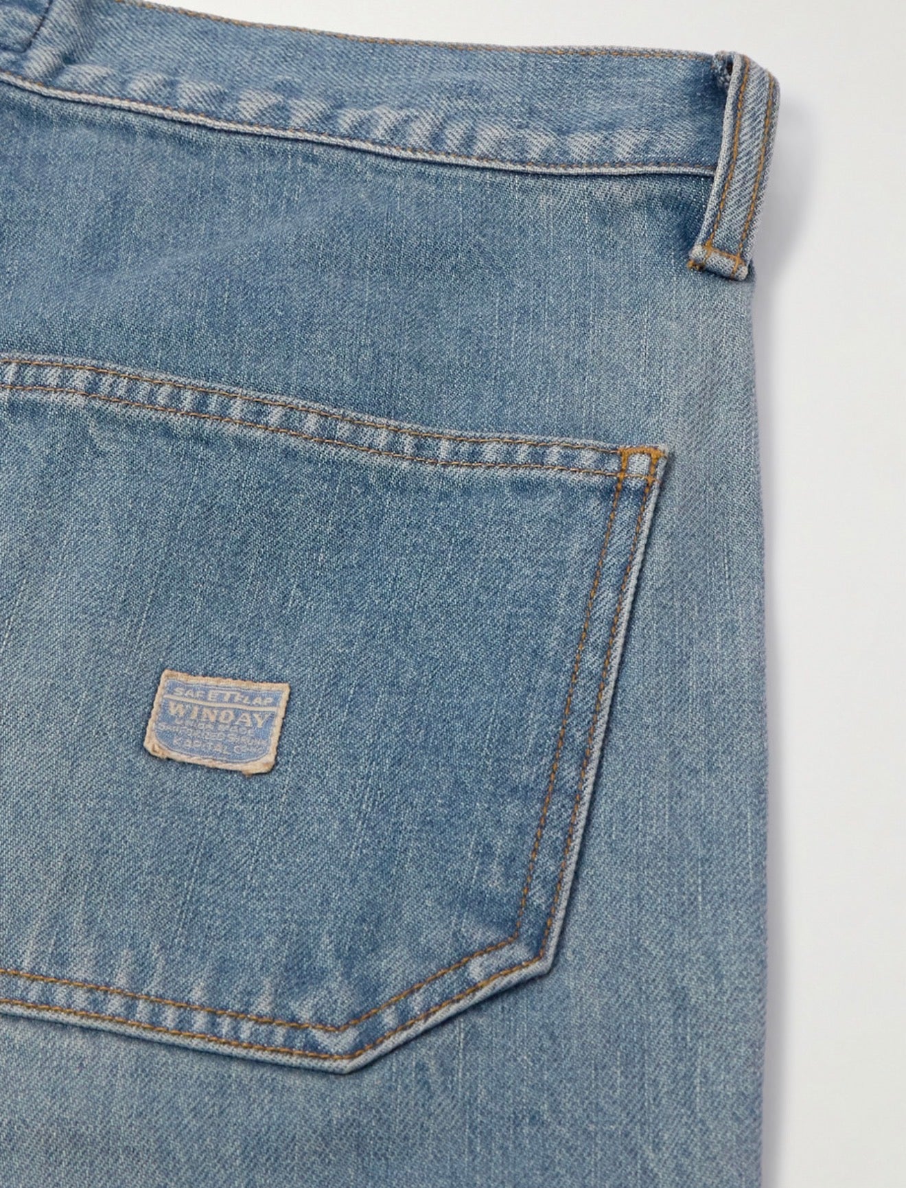 Kapital - Straight-Leg Leather-Trimmed Embellished Denim Shorts