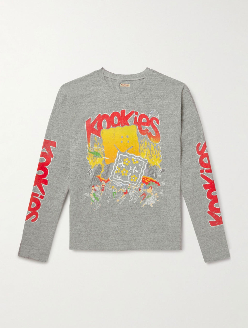 KAPITAL Buster Peckish Bowy Printed Cotton-Jersey L/S T-Shirt