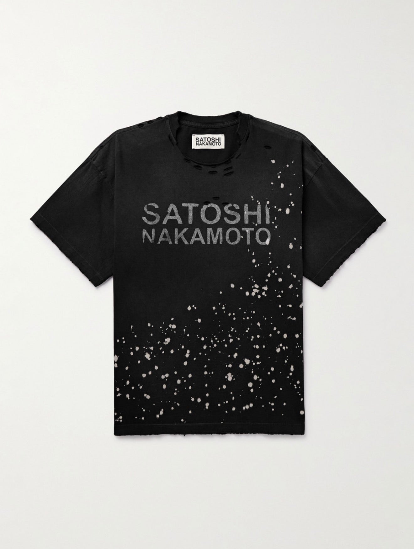 Satoshi Nakamoto
Luke Distressed Logo-Print Cotton-Jersey T-Shirt