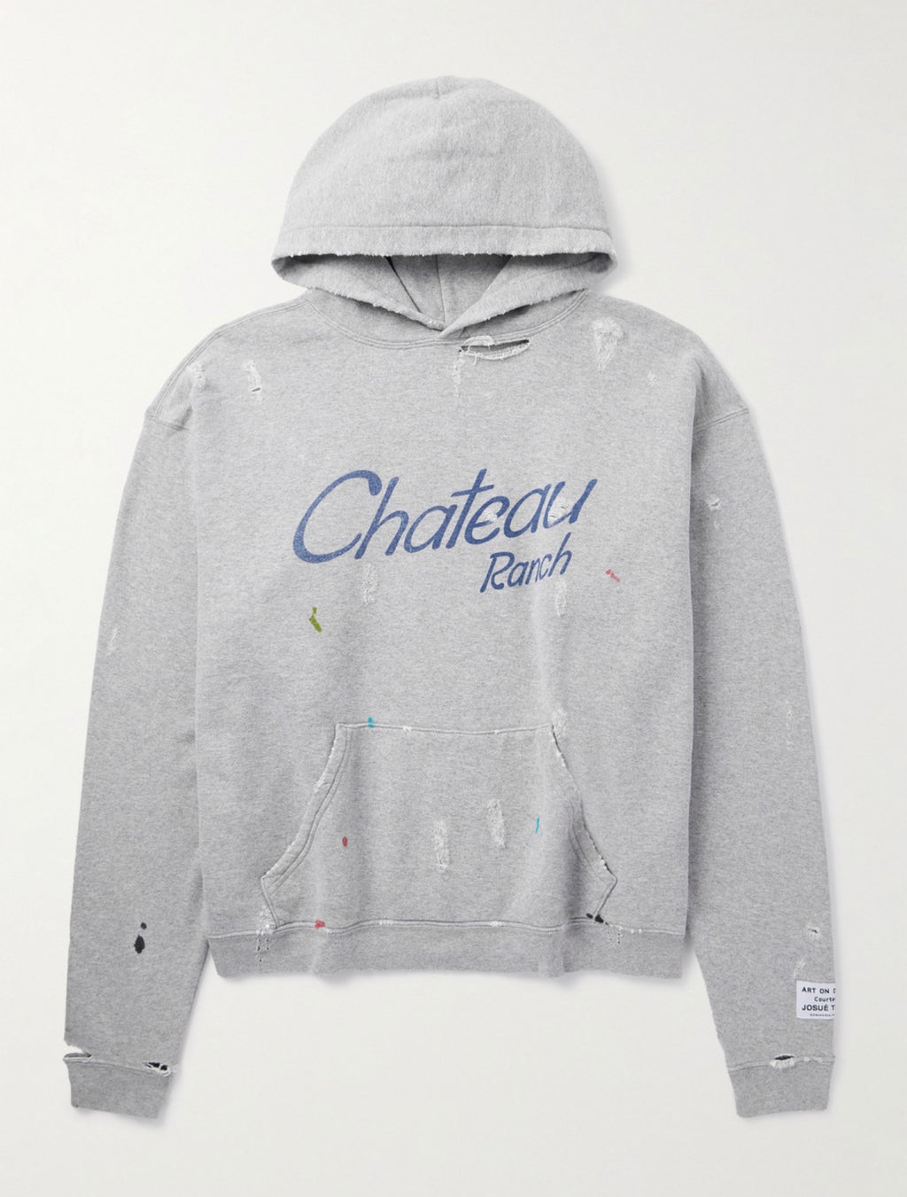 GALLERY DEPT.
Distressed Chateau Ranch hooded cotton-blend sweatshirt