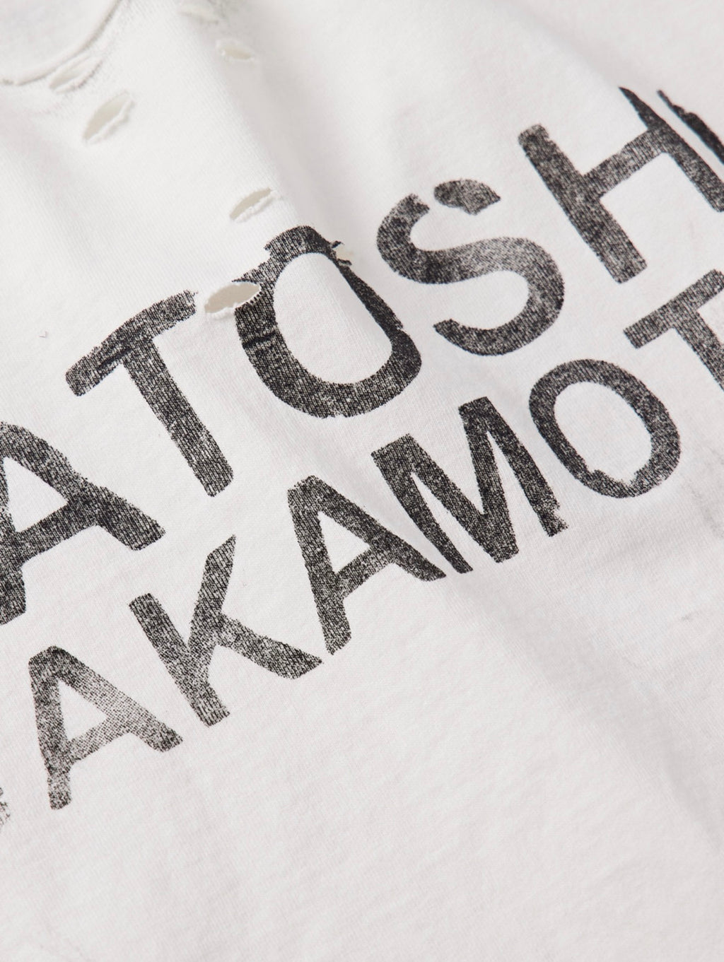 Satoshi Nakamoto Luke Distressed Logo-Print Cotton-Jersey T-Shirt