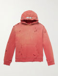 KAPITAL Embellished Suede-Trimmed Distressed Cotton-Jersey Hoodie