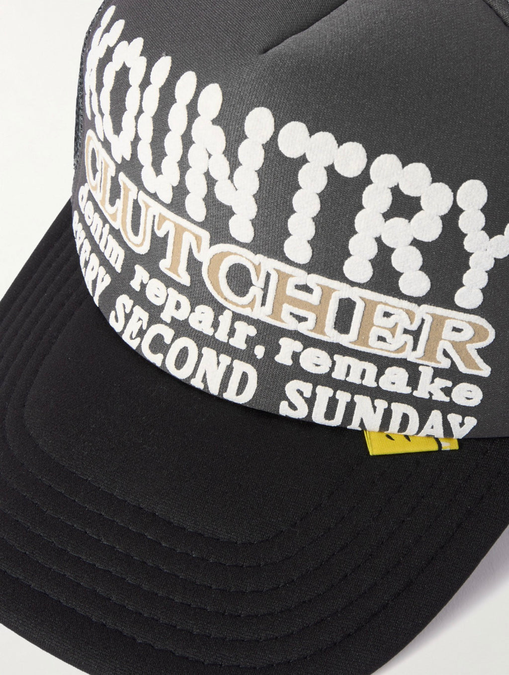 KAPITAL Kountry Pearl Clutcher Printed Canvas and Mesh Trucker Cap