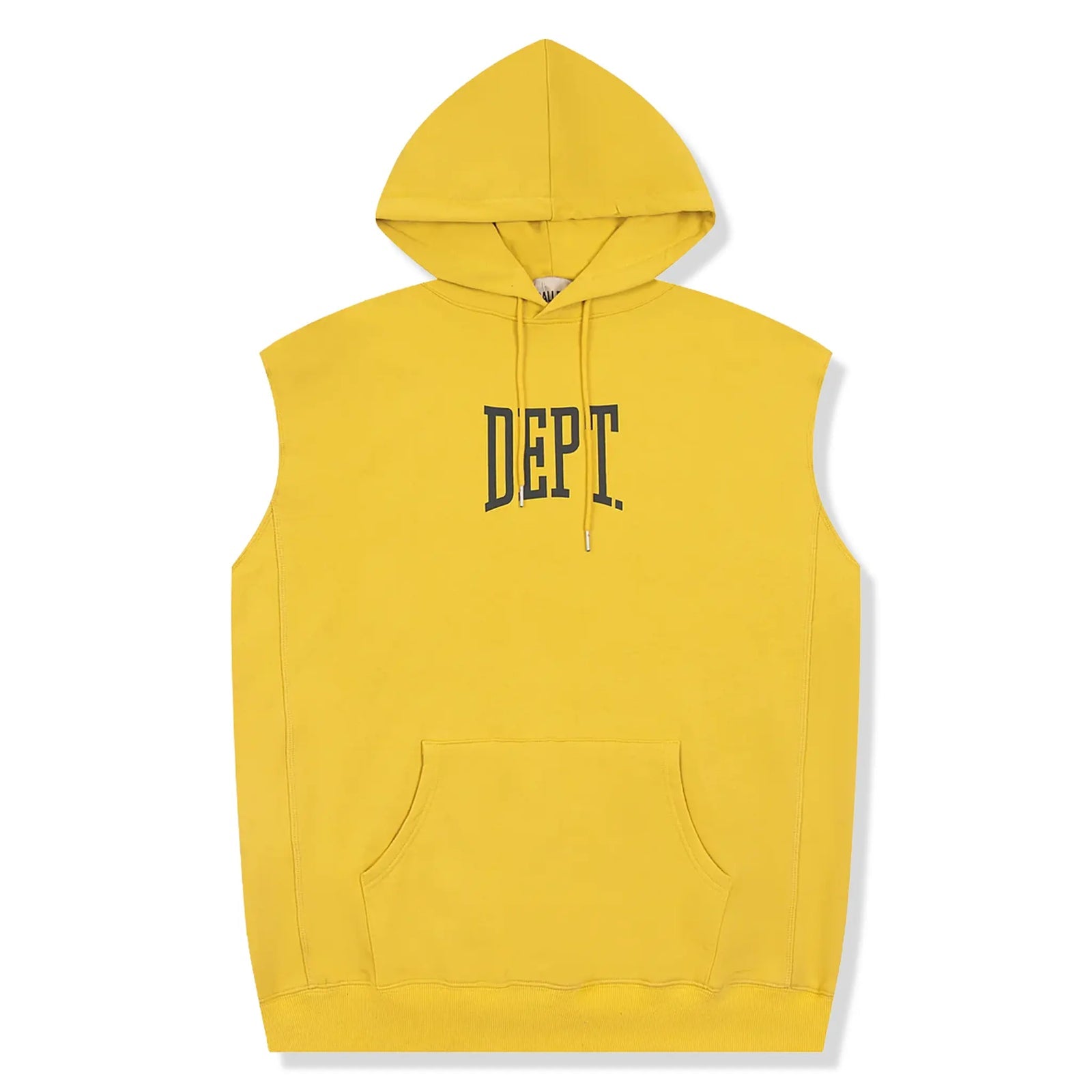Gallery Dept. Gym Cut Off Sleeveless Yellow Hoodie