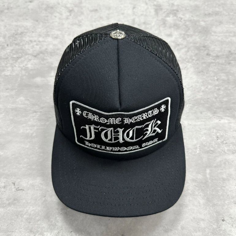 Chrome Hearts F U C K Hollywood Trucker Cap