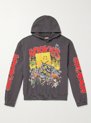 KAPITAL Buster Peckish Rainbowy Printed Cotton-Jersey Hoodie