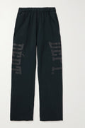 GALLERY DEPT. Post Workout Logo-Print Wide-Leg Cotton-Jersey Sweatpants