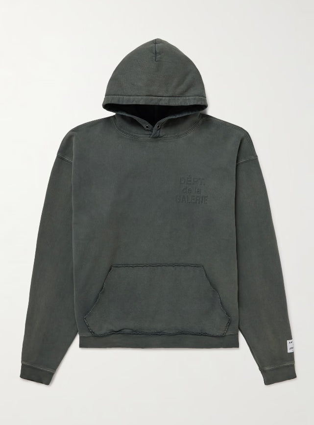 GALLERY DEPT. Oversized Logo-Debossed Cotton-Jersey Hoodie